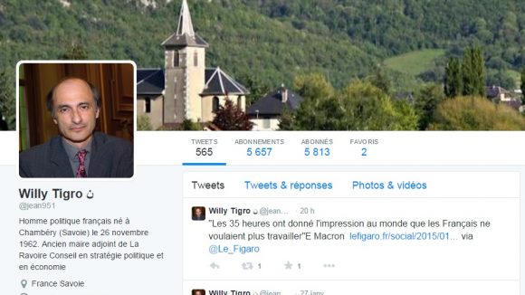 Le profil de Willy Tigro utilise la photo d'Etienne Tête