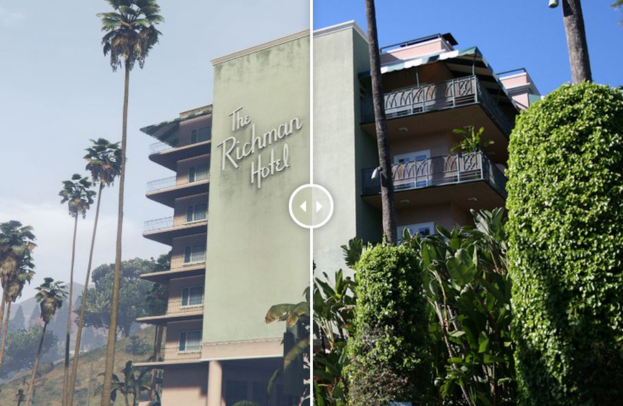 GTA V dans le monde réel Los Santos VS Los Angeles Lyon Capitale