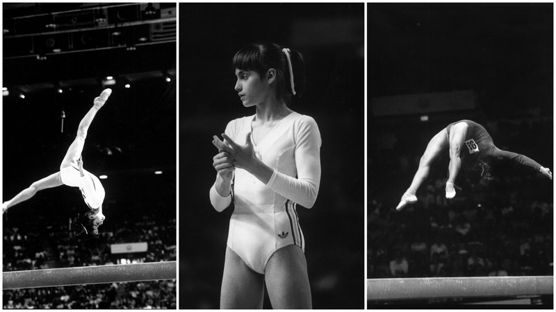 La gymnaste roumaine Nadia Comaneci, médaille d’or à la poutre, Montréal, 1976 © Raymond Depardon / Magnum Photos