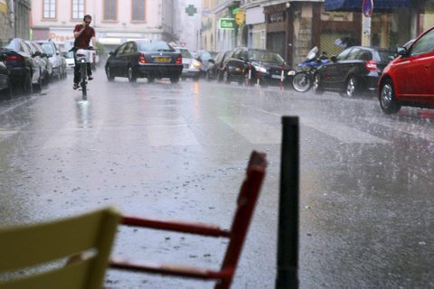 Lyon sous la pluie