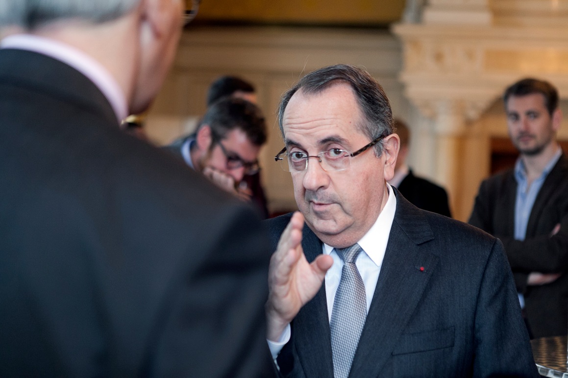 Michel Delpuech, préfet de Rhône-Alpes et du Rhône, lors de sa première rencontre avec la presse lyonnaise, le 2 avril 2015, à la préfecture © Tim Douet