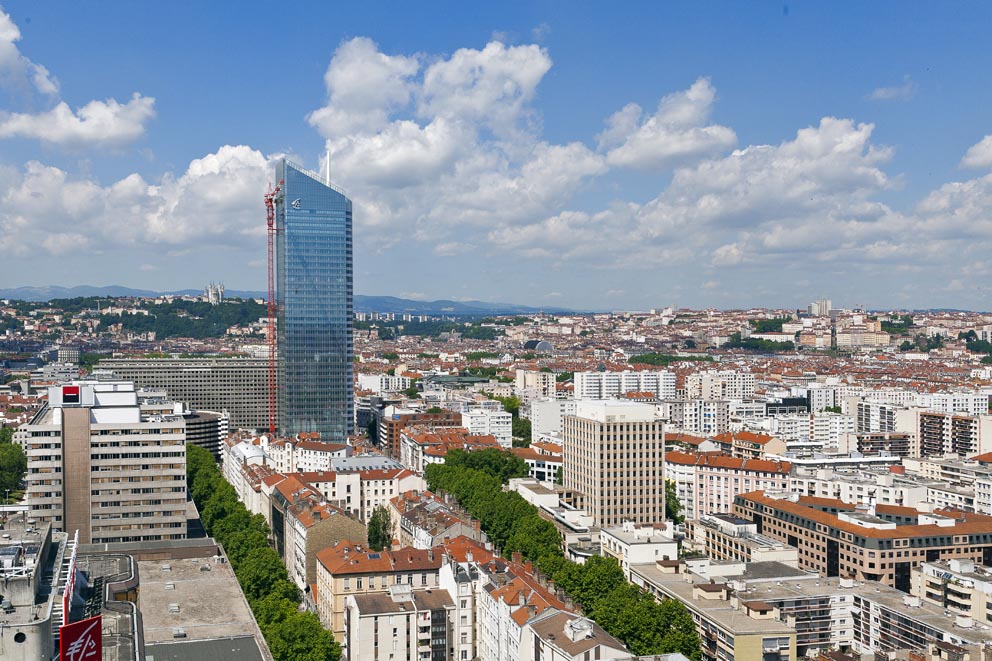 Vue panoramique de la tour Incity © Tim Douet