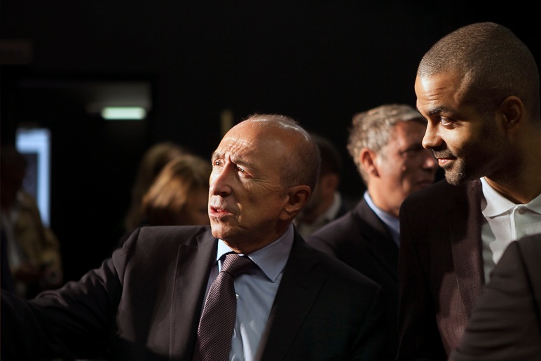 Tony Parker et Gérard Collomb ()