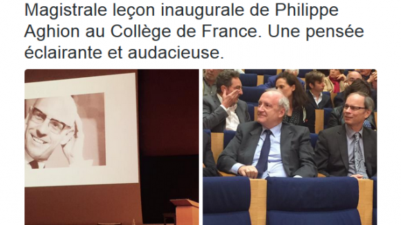 Tweet Gérard Collomb Philippe Aghion