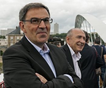 David Kimelfeld Gérard Collomb pont Schuman