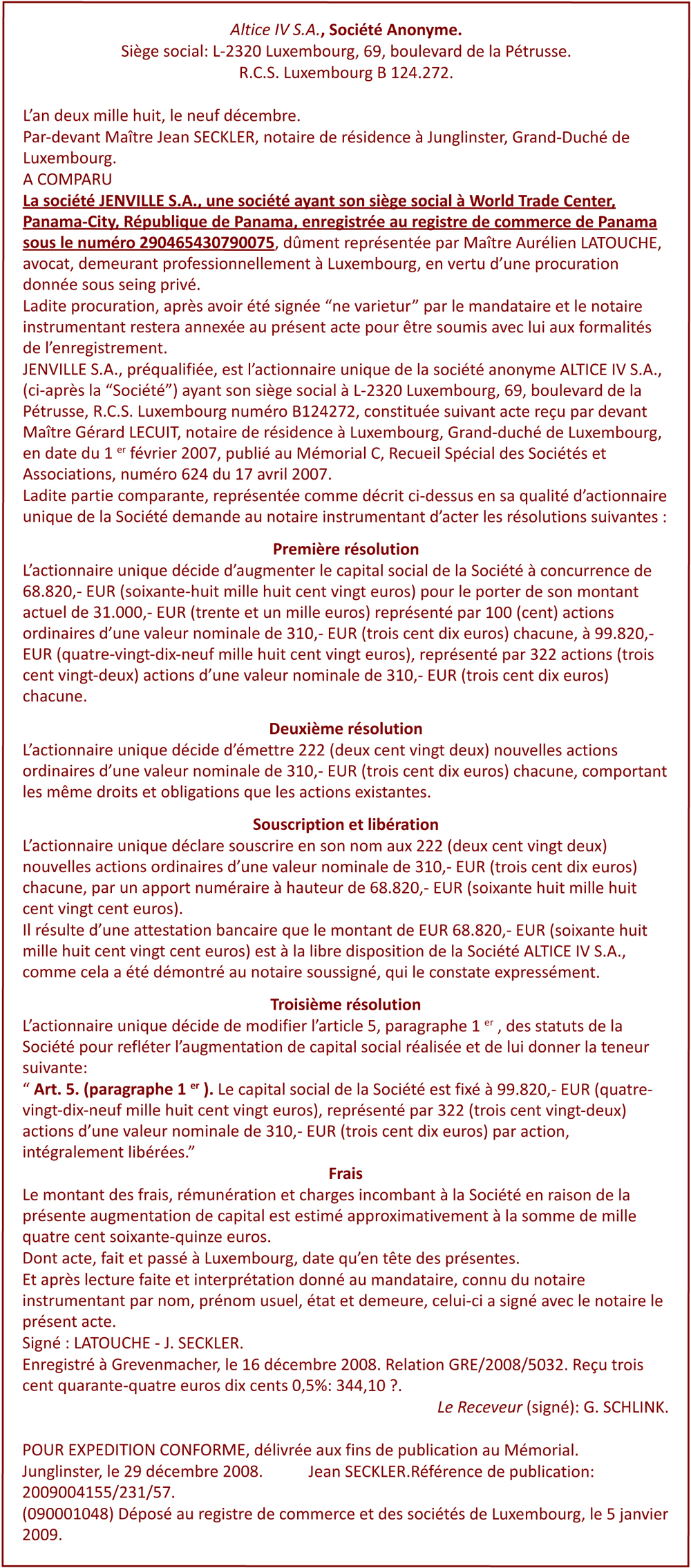 Altice doc1 () Altice doc1 ()