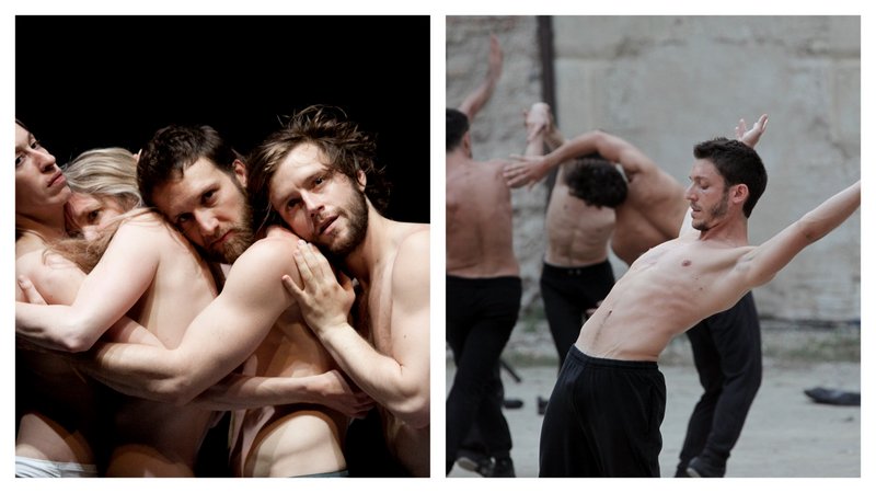 Chorégraphies de Catherine Gaudet (à gauche) et Fabrizio Favale © Mathieu Doyon / Giovanna Bigazzi (Montage LC)