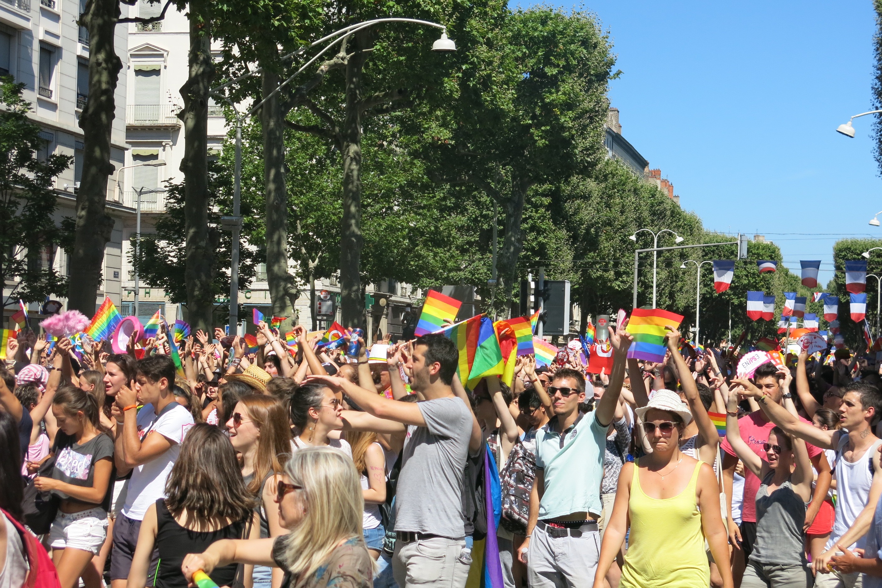 La marche de la Gay Pride 2016 à Lyon La marche de la Gay Pride 2016 à Lyon