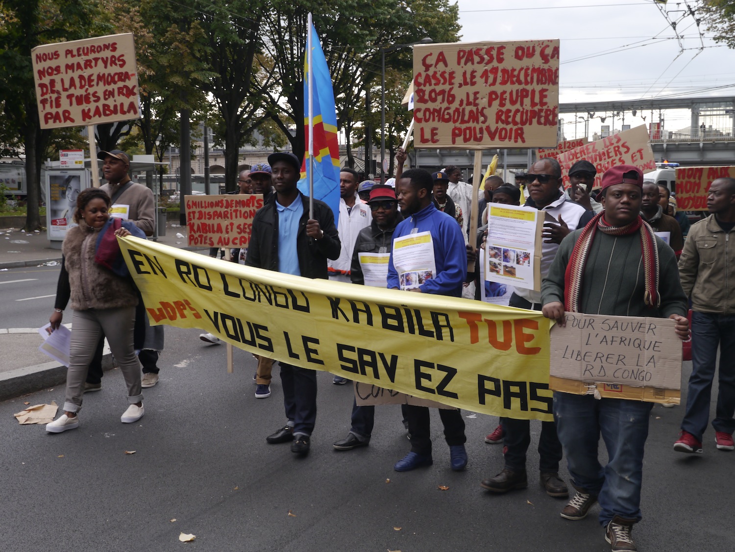 Manifestation contre le président congolais le 8 octobre 2016