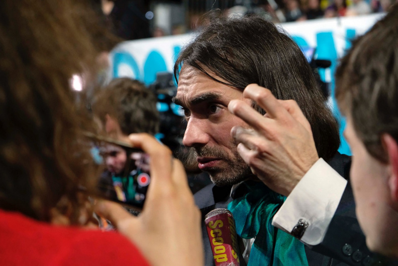 Le mathématicien Cédric Villani au meeting d'Emmanuel Macron, le 4 février 2017, au palais des sports de Gerland © Tim Douet