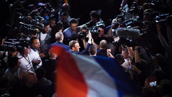 Emmanuel Macron Gerland caméras © Tim