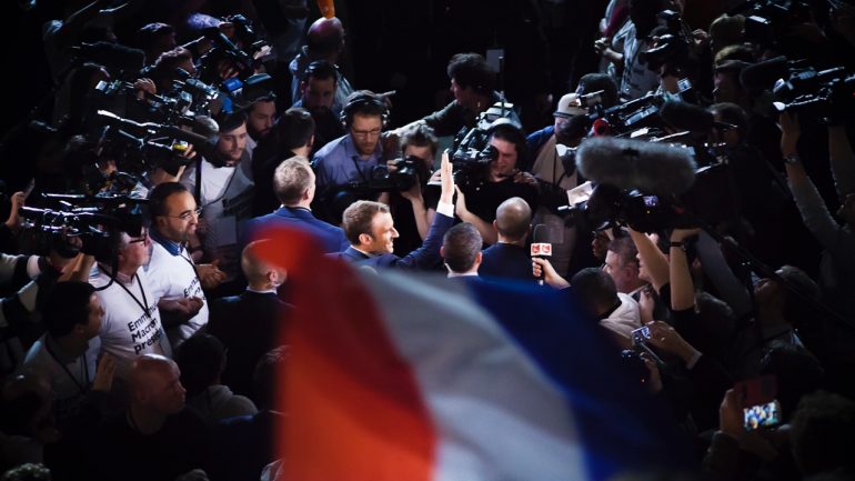 Emmanuel Macron Gerland caméras © Tim