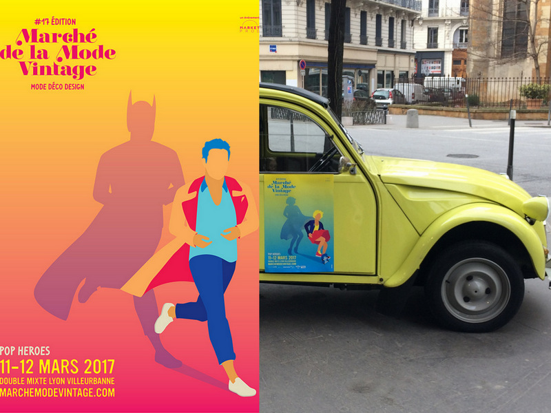 Marché de la mode vintage 2017 (visuel + photo 2CV) © DR / Margaux Veyre