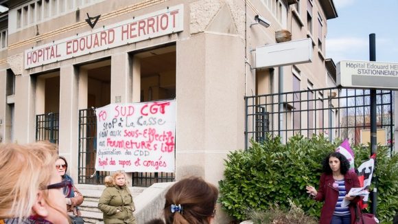 Grève hôpital Edouard Herriot 15 février 2017