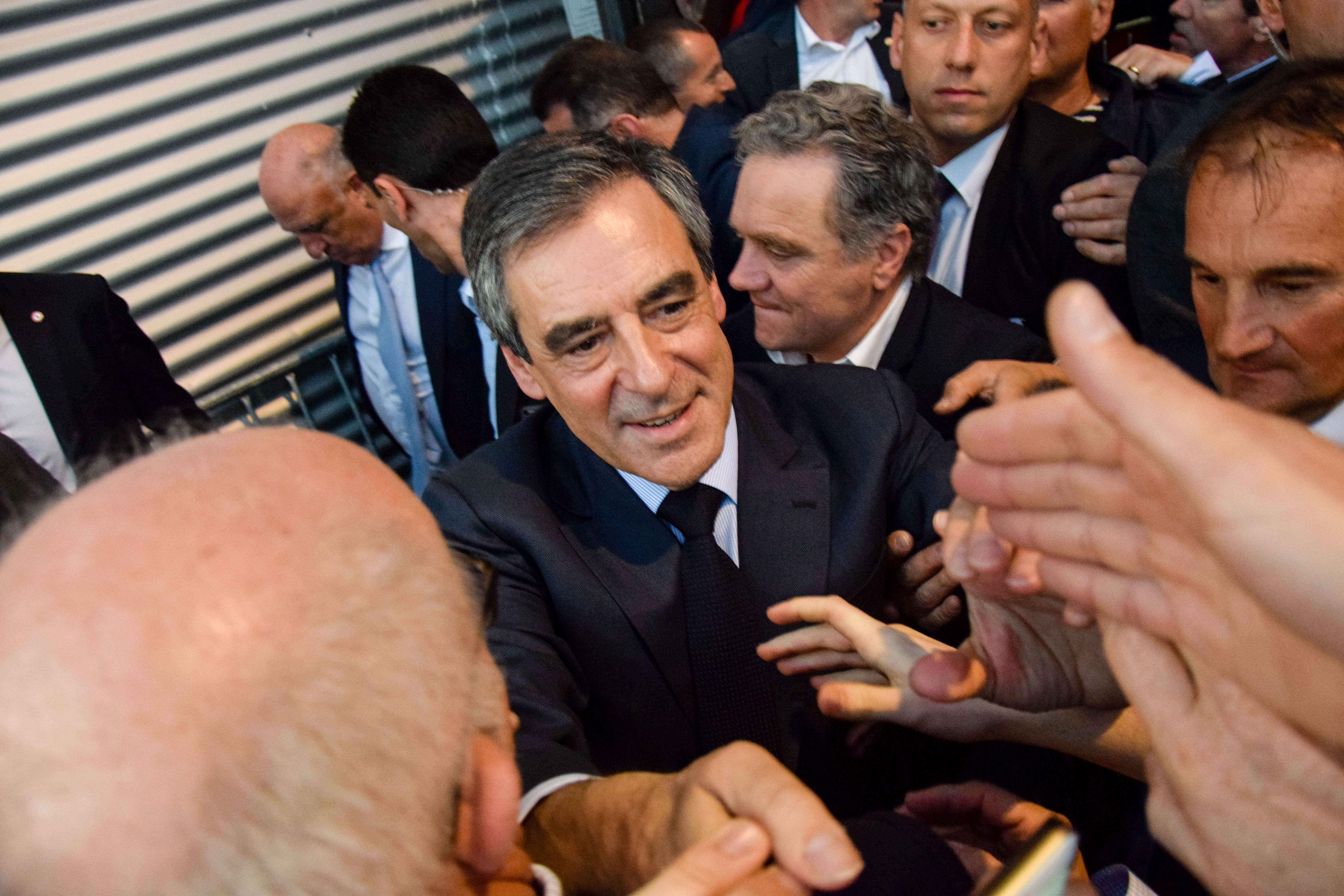 François Fillon en meeting à Lyon.