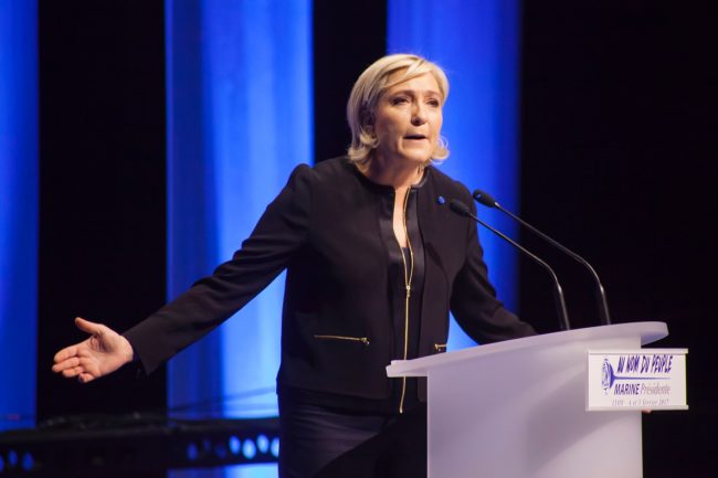 Marine Le Pen en meeting à la Cité internationale de Lyon