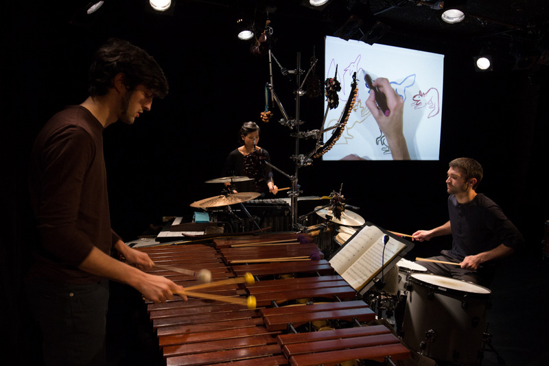 L’Appel de la forêt, par l’ensemble Tactus, avec Marion Cluzel au dessin © Fabien Blanchon L’Appel de la forêt, par l’ensemble Tactus, avec Marion Cluzel au dessin © Fabien Blanchon