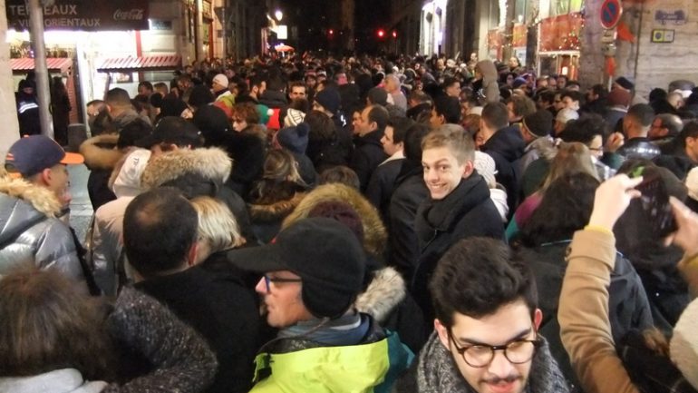 Foule Fête des lumières 2017