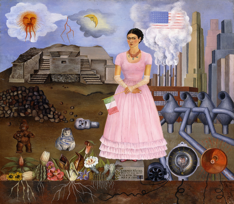 Frida Kahlo – Autoportrait à la frontière entre le Mexique et les Etats-Unis, 1932 © Christie's Images / Bridgemanart.com Frida Kahlo – Autoportrait à la frontière entre le Mexique et les Etats-Unis, 1932 © Christie's Images / Bridgemanart.com