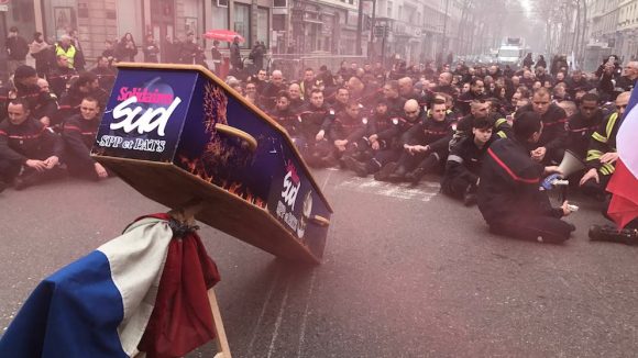 Manifestations pompiers janvier 2018
