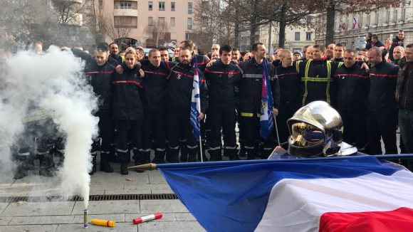 Manifestation pompiers janvier 2018 2