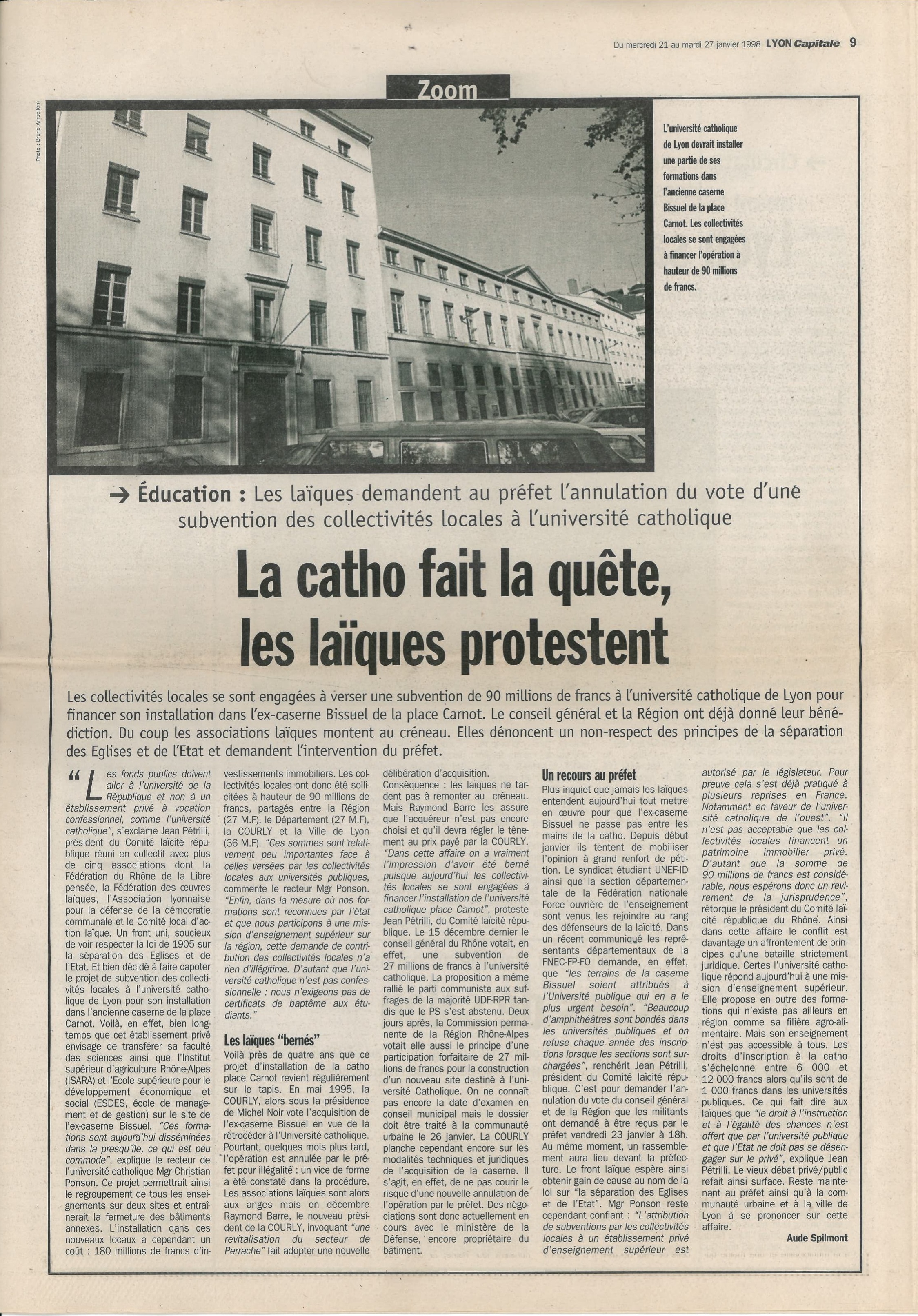 Lyon Capitale n°155, 21 janvier 1998, p. 13 © Lyon Capitale