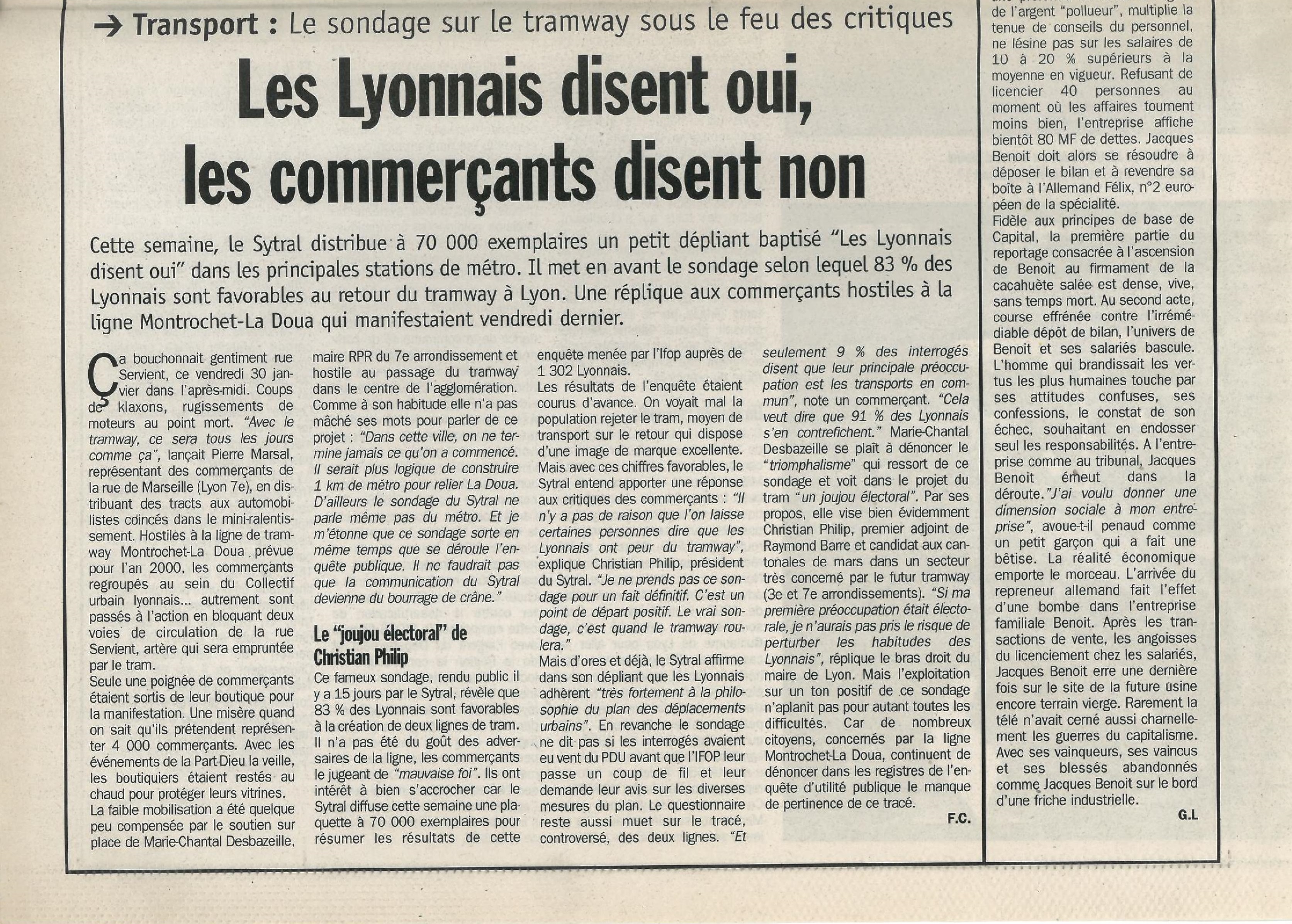 Lyon Capitale n°157, 4 février 1998, p. 8 © Lyon Capitale