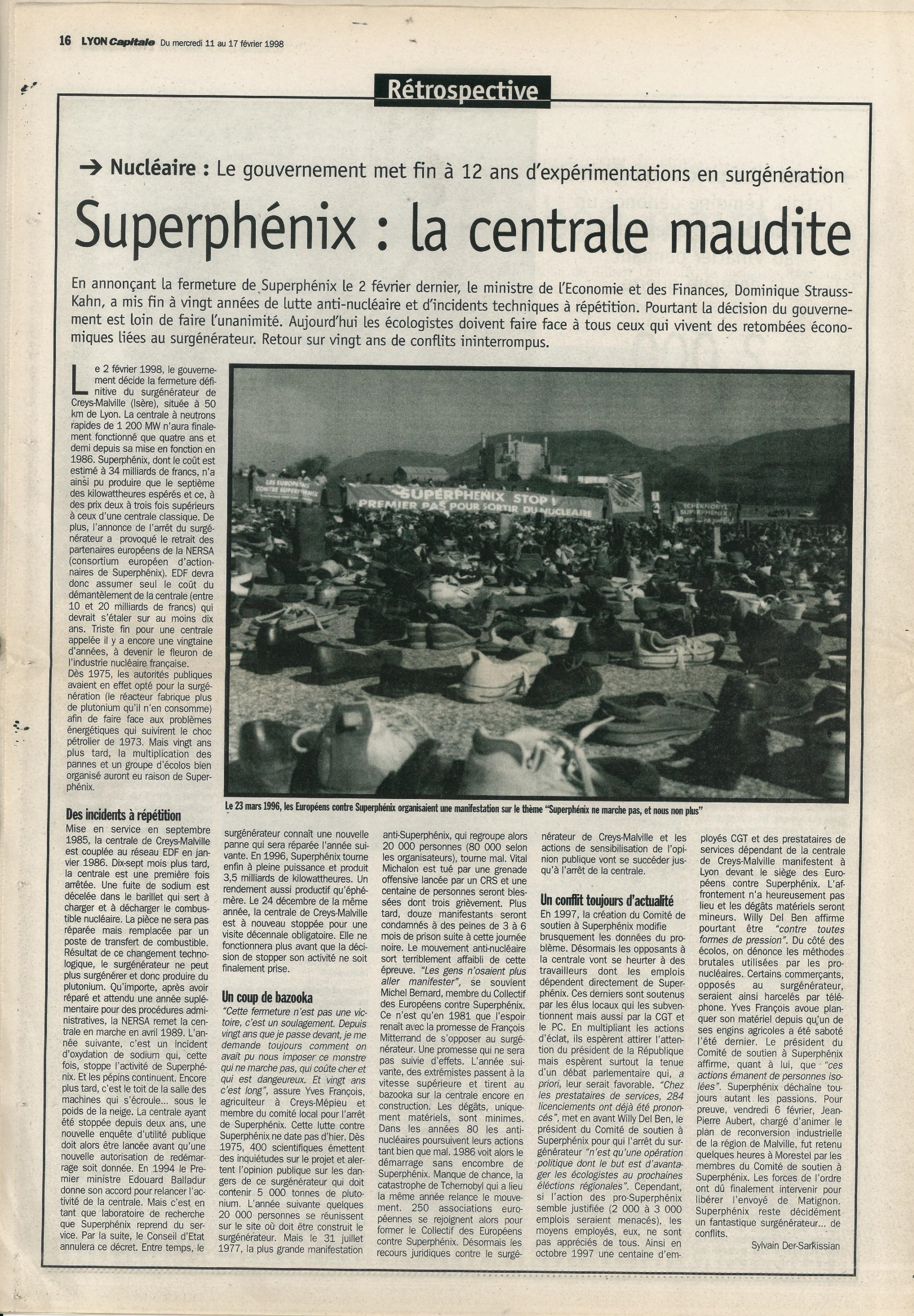 Lyon Capitale n°159, 11 janvier 1998, p. 16 © Lyon Capitale