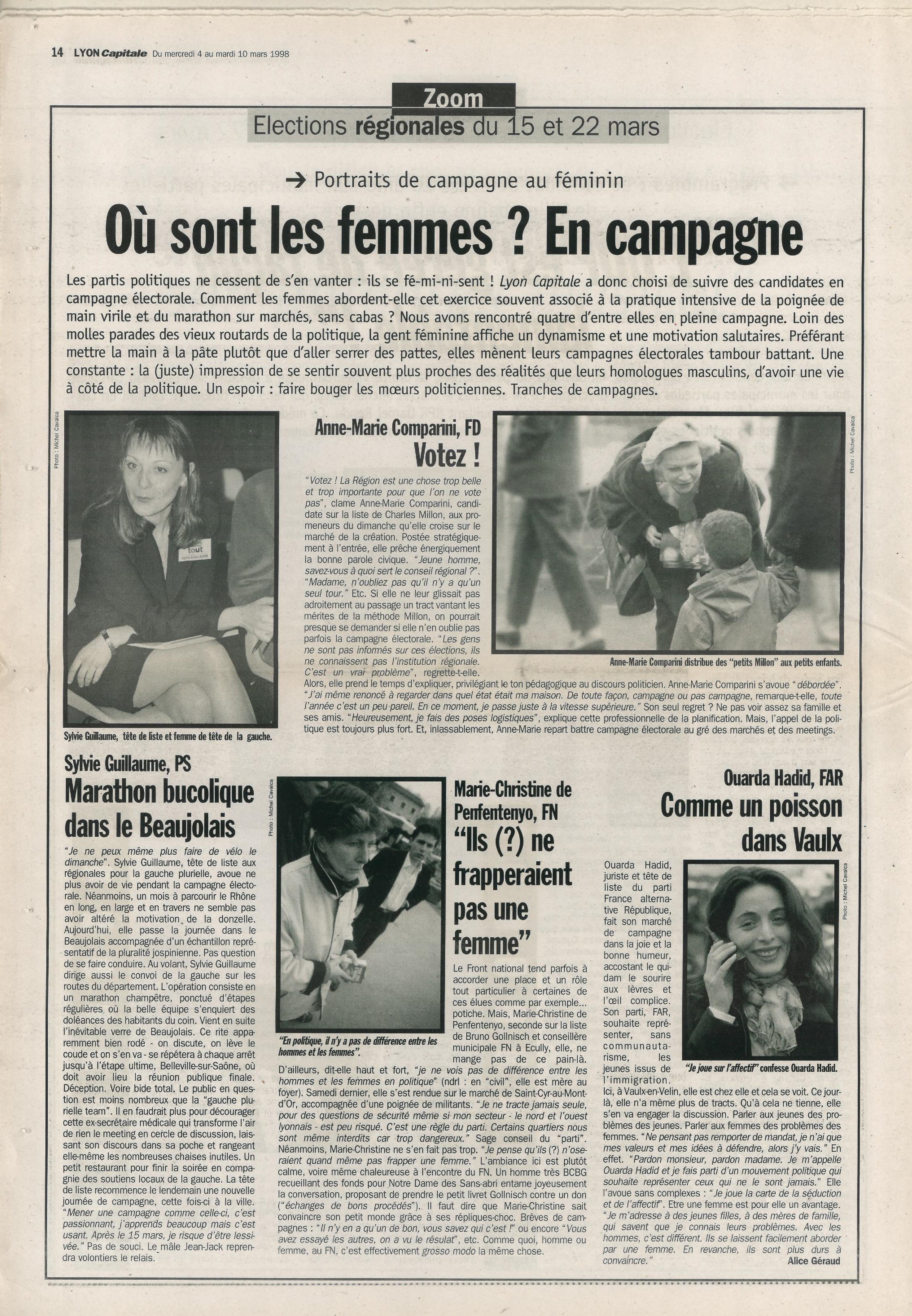 Lyon Capitale n°161, 4 mars 1998, p. 14 © Lyon Capitale