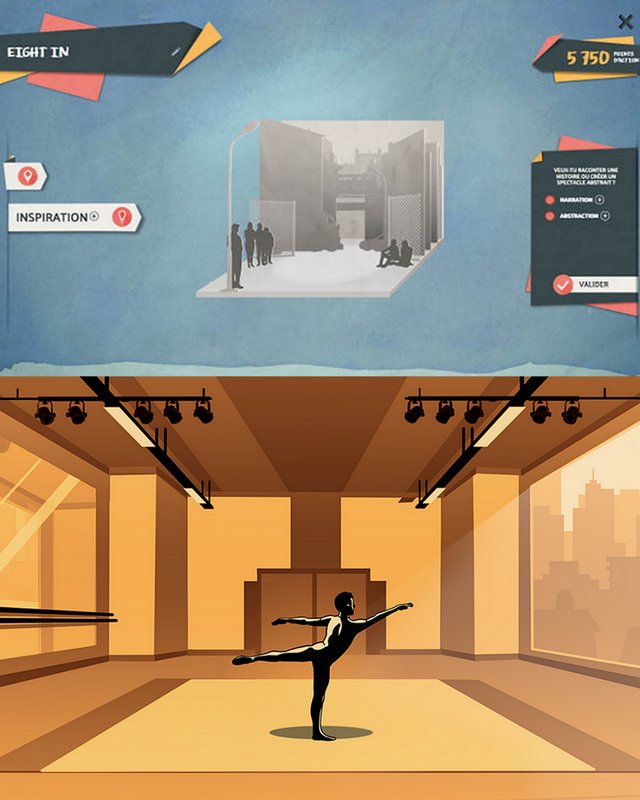 Numeridanse – Etapes du jeu “My Dance Company” © Maison de la danse (montage Lyon Capitale)