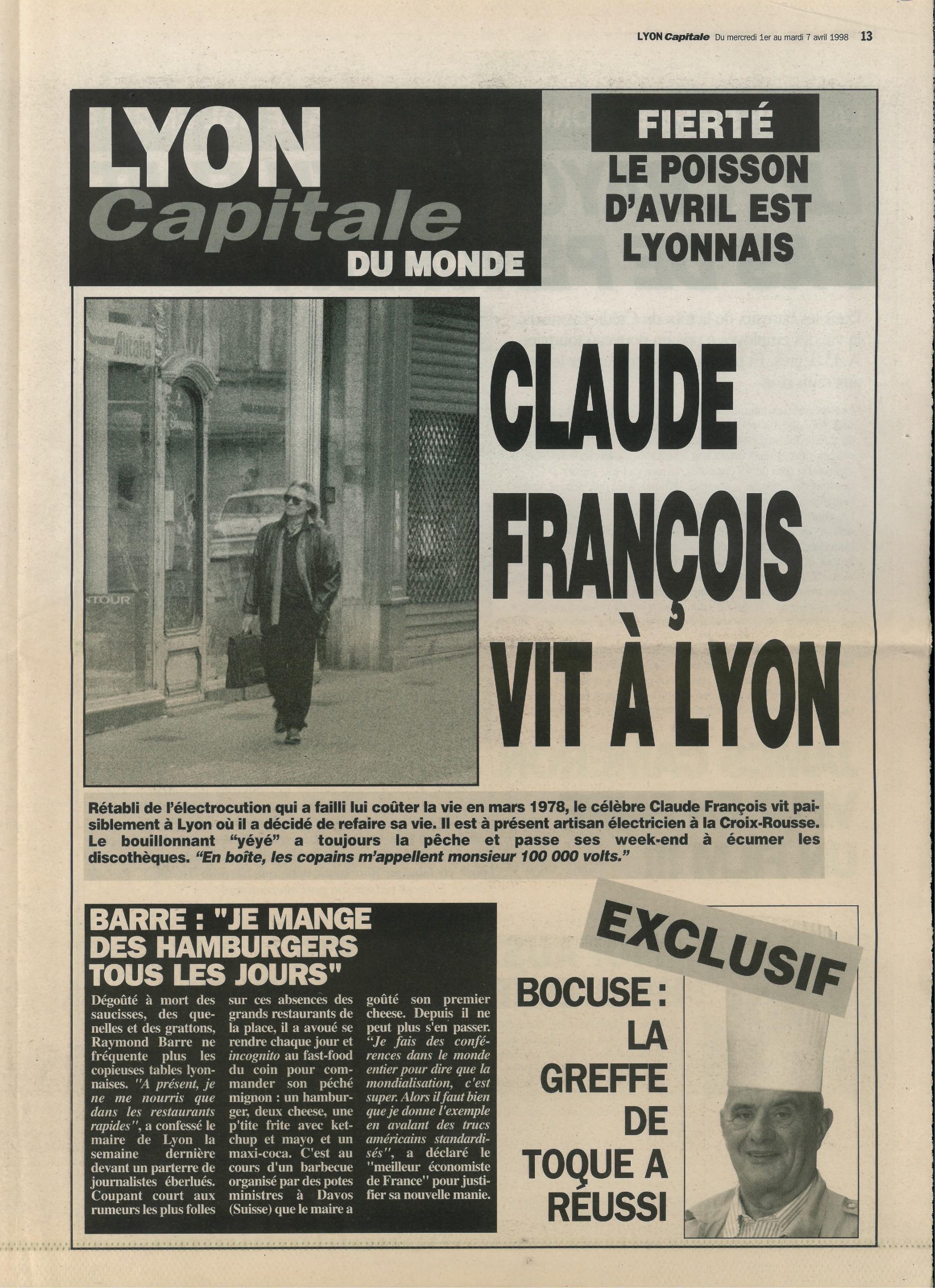 Lyon Capitale n°165, 1 avril 1998, p. 13 © Lyon Capitale