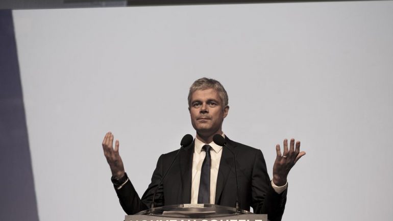 Laurent Wauquiez, en meeting pendant la campagne des régionales 2015 © Tim Douet