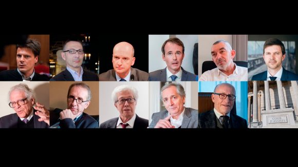 De gauche à droite et de haut en bas : David Metaxas, Gabriel Versini-Bullara, François Saint-Pierre, Fabien Rajon, Frédéric Doyez, Jean-François Barre / Marcel Giudicelli, Jean-Félix Luciani, André Soulier, Paul-Richard Zelmati et Alain Jakubowicz © Tim Douet