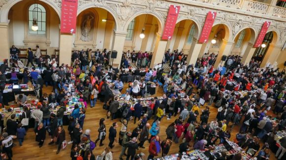 Grande librairie au palais de la Bourse – Quais du polar 2017 © Sandrine Thesillat