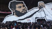 Supporters avec un tifo de Fekir (OL-ASSE, 25 février 2018) © Romain Lafabrègue / AFP