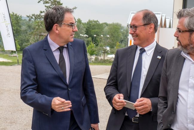 David Kimelfeld et Jean Deguerry au Grand Parc Miribel-Jonage le 23 mai 2018 © Tim Douet