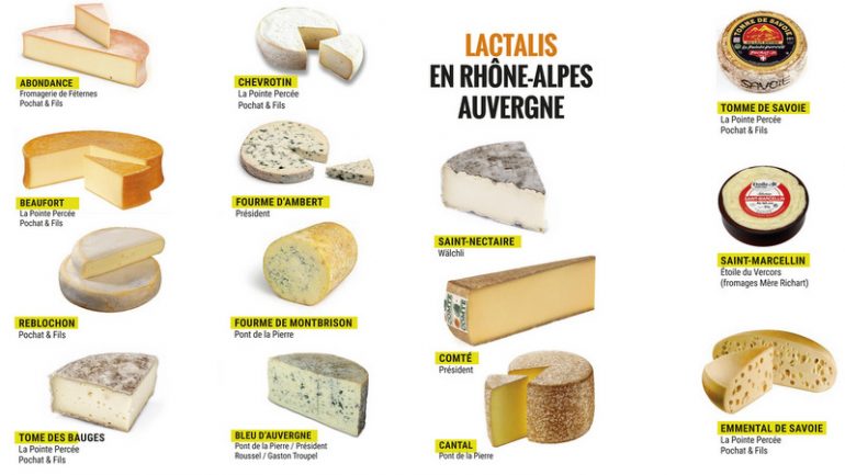 Fromages : les 11 AOP et 3 IGP Lactalis © Lyon Capitale