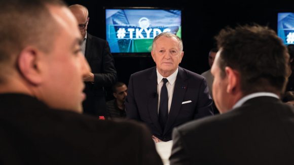 Jean-Michel Aulas sur le plateau de l’émission “Tant qu’il y aura des gones” © TLM/Olympique-et-Lyonnais
