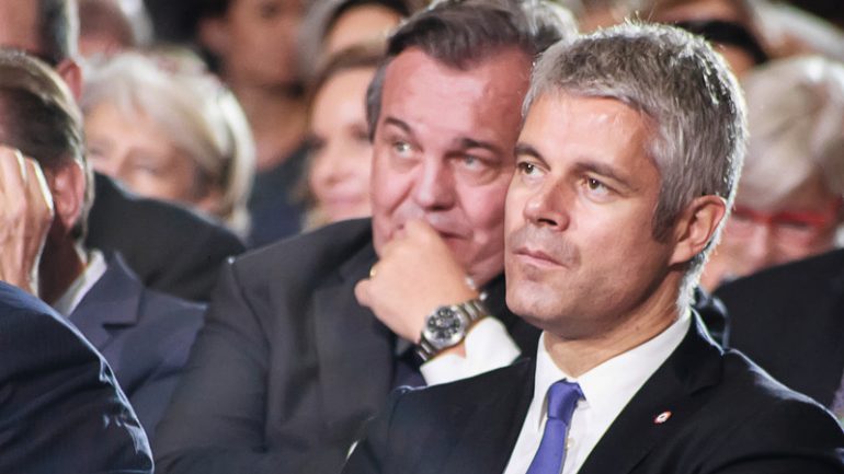 Olivier Ginon et Laurent Wauquiez au meeting de François Fillon, le 22 novembre 2016 à Lyon © Tim Douet