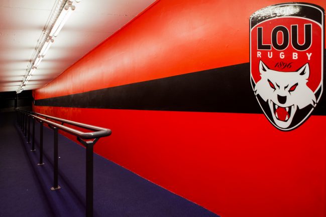 Couloir du stade de Gerland, investi en par le Lou Rugby début 2017 © Tim Douet