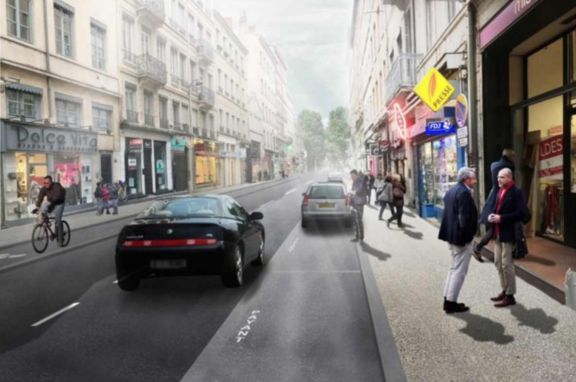 Lyon 6e : le cours Vitton, avec une piste cyclable, réaménagé en 2019