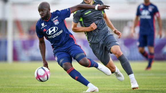 Le milieu de terrain de l’OL Tanguy Ndombele – FC Sion/OL, 13 juillet 2018 © Fabrice Coffrini / AFP