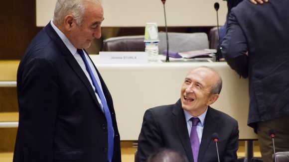 Georges Képénékian et Gérard Collomb à la métropole