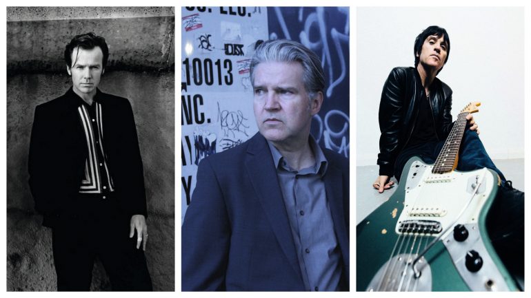 Peter Milton Walsh (The Apartments), Lloyd Cole et Johnny Marr © DR / Kim Frank / Niall Lea (montage LC)