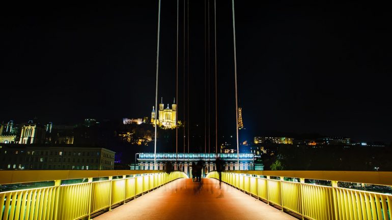 vue de Lyon la nuit