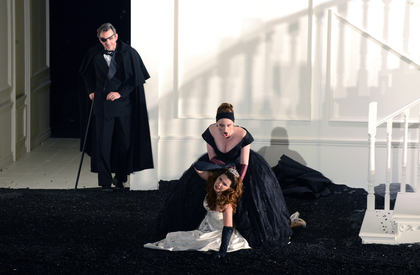 Rodelinda, de Haendel – Mise en scène Claus Guth © Jean-Pierre Maurin (photo de répétition à l’opéra de Lyon)