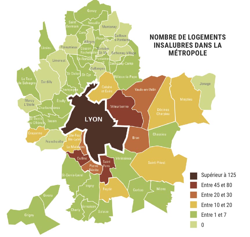 Localisation du logement insalubre dans le Rhône © Lyon Capitale