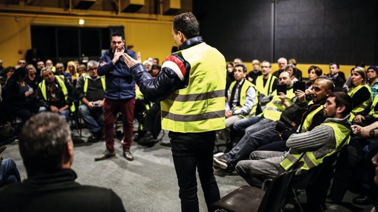 “Grand débat” à Grigny, le 17 janvier 2019 © Antoine Merlet