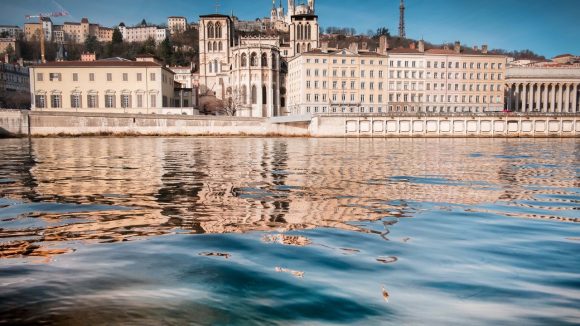 Lyon : des nappes d’hydrocarbures constatées sur la Saône le 29 janvier 2019 © Tim Douet