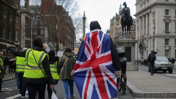 Manifestation de militants pro-Brexit à Londres, le 26 janvier 2019 © Daniel Leal-Olivas / AFP